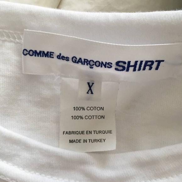 COMME DES GARCONS White Cotton Tiered L/S Tee Size X - Picture 3 of 7